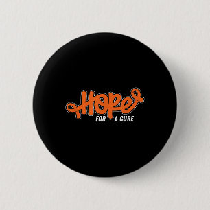 Hope Cure- Leukaemia Cancer Awareness Supporter Ri 6 Cm Round Badge
