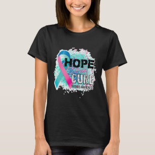 Hope Cure Pink Teal Purple Ribbon T-Shirt