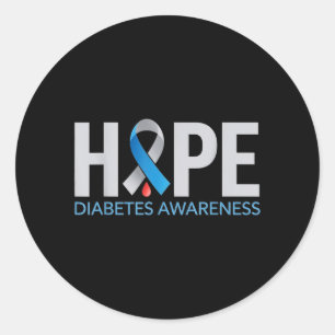 Hope Diabetes Awareness Design Classic Round Sticker