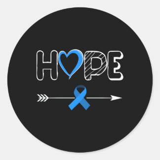 Hope Diabetes Blue Ribbon Diabetes Awareness Classic Round Sticker