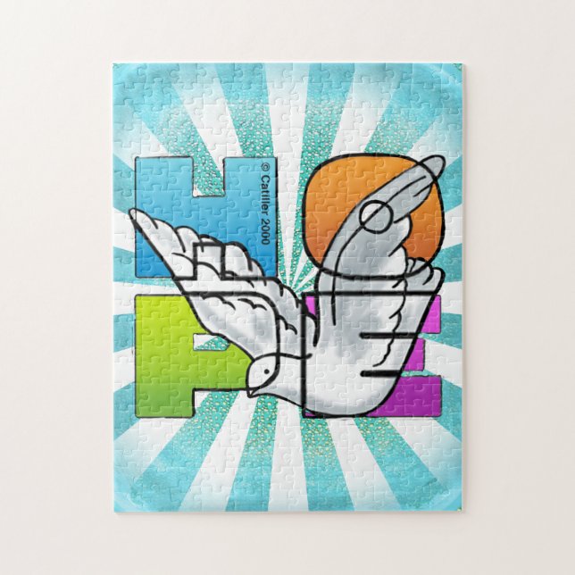 Hope Dove Christian jigsaw puzzle (Vertical)
