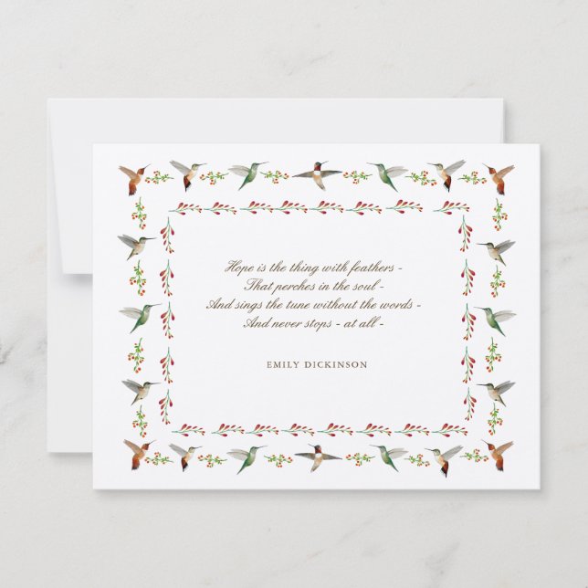 Hope Emily Dickinson  Card (Front)