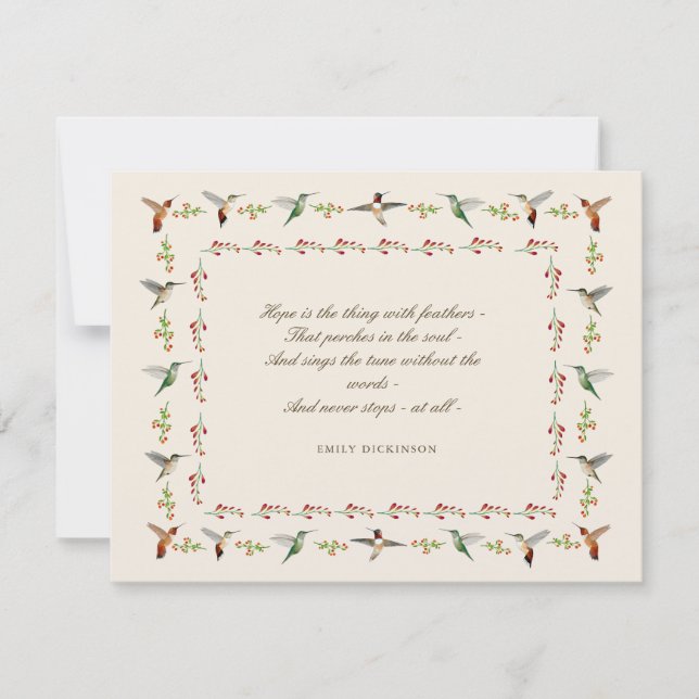 Hope Emily Dickinson  Card (Front)