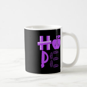 Hope Epilepsy Awareness Purple Ribbon Teacher Coffee Mug