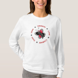 Hope Faith Courage Melanoma Butterfly T-Shirt