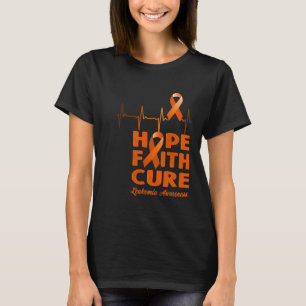 Hope Faith Cure - Leukaemia Awareness  T-Shirt