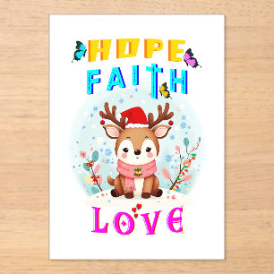 Hope Faith Love Acrylic Invitations