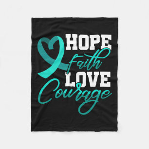 Hope Faith Love Courage Pstd Stress Awareness Mont Fleece Blanket