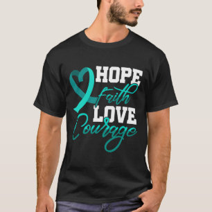Hope Faith Love Courage Pstd Stress Awareness Mont T-Shirt