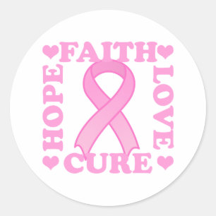 Hope Faith Love Cure Sticker