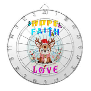 Hope Faith Love Dartboard
