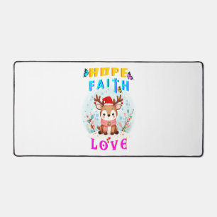 Hope Faith Love Desk Mat