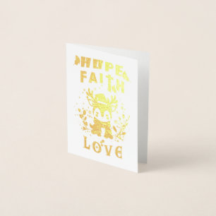 Hope Faith Love Foil Card