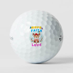 Hope Faith Love Golf Balls
