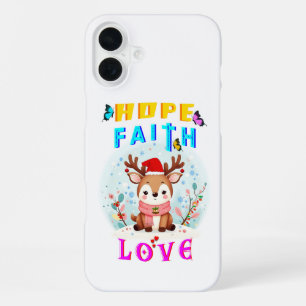 Hope Faith Love iPhone 16 Plus Case