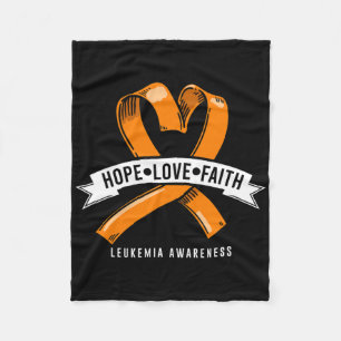 Hope Faith Love Leukaemia Blood Cancer Awareness C Fleece Blanket