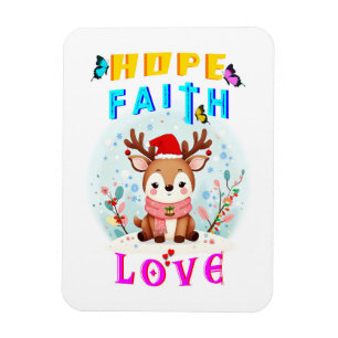 Hope Faith Love Magnet
