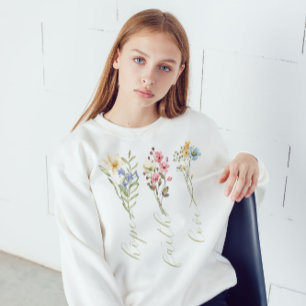 Hope Faith Love Minimalistic Floral T-Shirt
