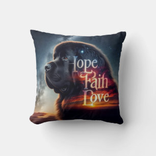 Hope Faith Love Newf Cushion