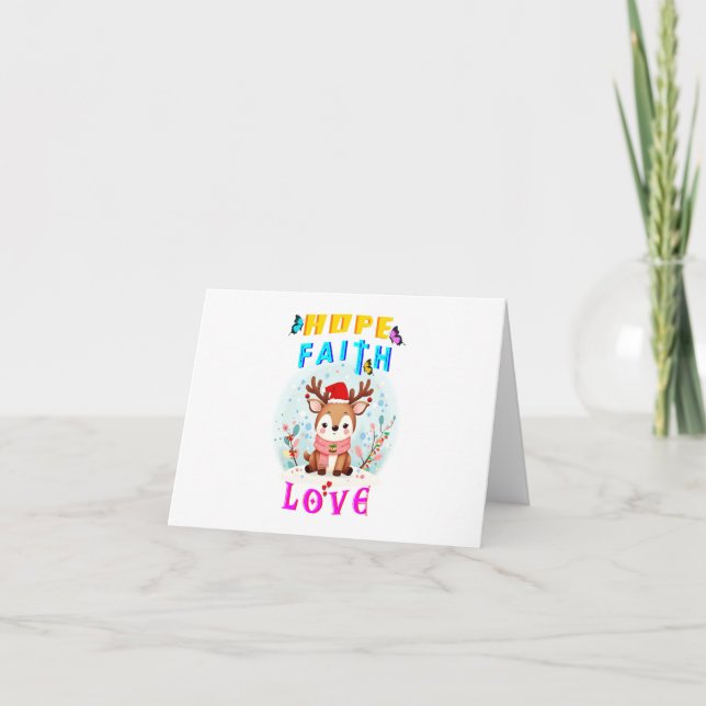 Hope Faith Love Note Card (Front)