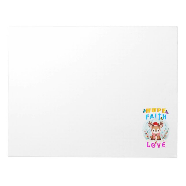 Hope Faith Love Notepad (Front)