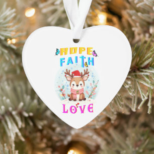 Hope Faith Love Ornament