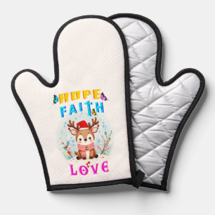 Hope Faith Love Oven Mitt