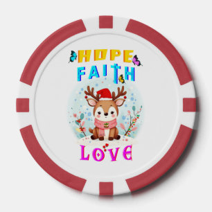 Hope Faith Love Poker Chips
