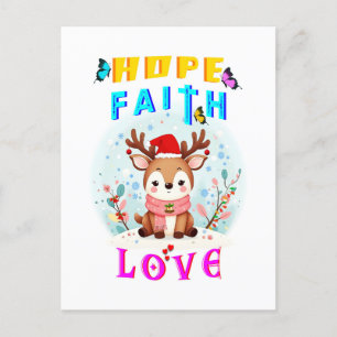 Hope Faith Love Postcard