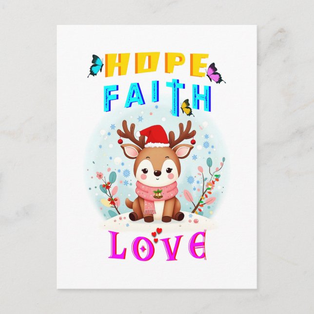 Hope Faith Love Postcard (Front)