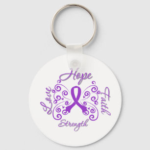 Hope Faith Love Strength Lupus Key Ring