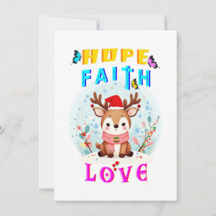 Hope Faith Love Thank You Card