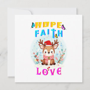Hope Faith Love Thank You Card