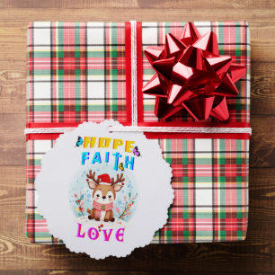 Hope Faith Love Tree Decoration Card