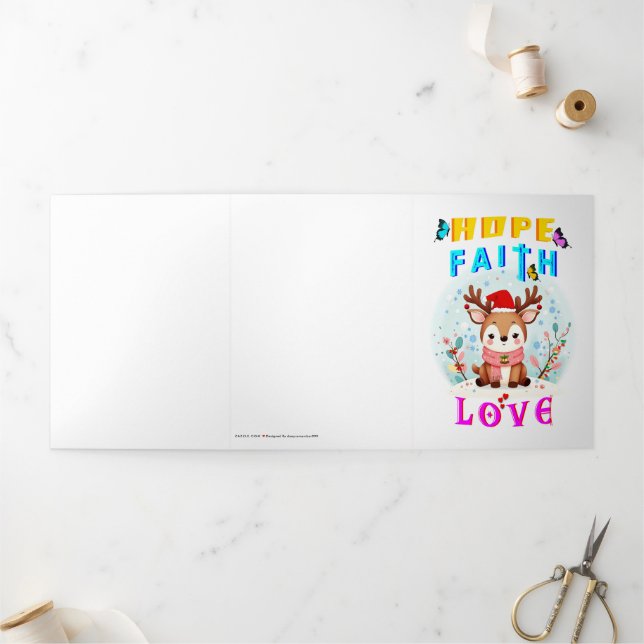 Hope Faith Love Tri-Fold Card (Outside)