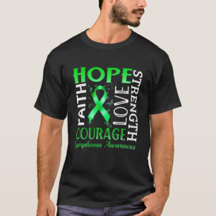 Hope Faith Strength Love Courage Lymphoma Awarenes T-Shirt