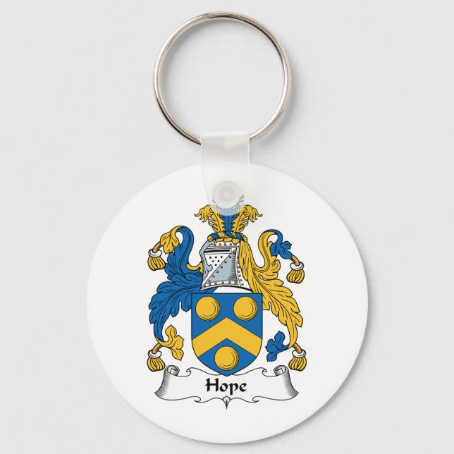 Hope Family Crest Key Ring (Front)
