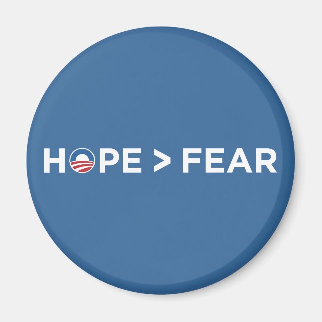 hope > fear obama 2008 hope won magnet (Front)