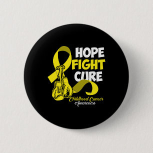 Hope Fight Cure Childhood Cancer Awareness 6 Cm Round Badge