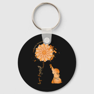Hope Fight Cure Sunflower Elephant Leukemia Awaren Key Ring