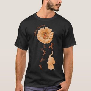 Hope Fight Love Elephant Sunflower Leukaemia Aware T-Shirt