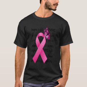 Hope Fight Love Support Breast Cancer Awareness Ri T-Shirt