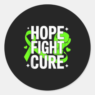 Hope fight lyme disease awareness lime green classic round sticker