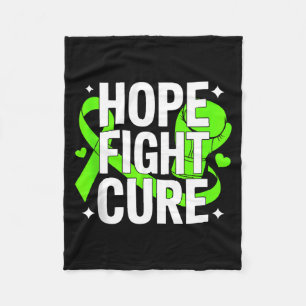 Hope fight lyme disease awareness lime green fleece blanket