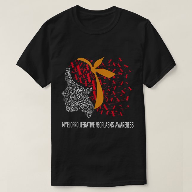 Hope Fight Myeloproliferative Neoplasms Awareness  T-Shirt (Design Front)