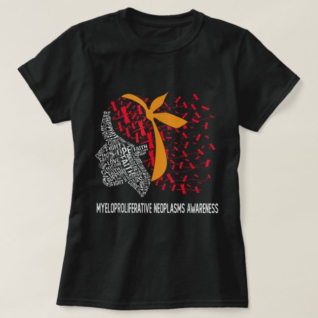Hope Fight Myeloproliferative Neoplasms Awareness  T-Shirt (Design Front)