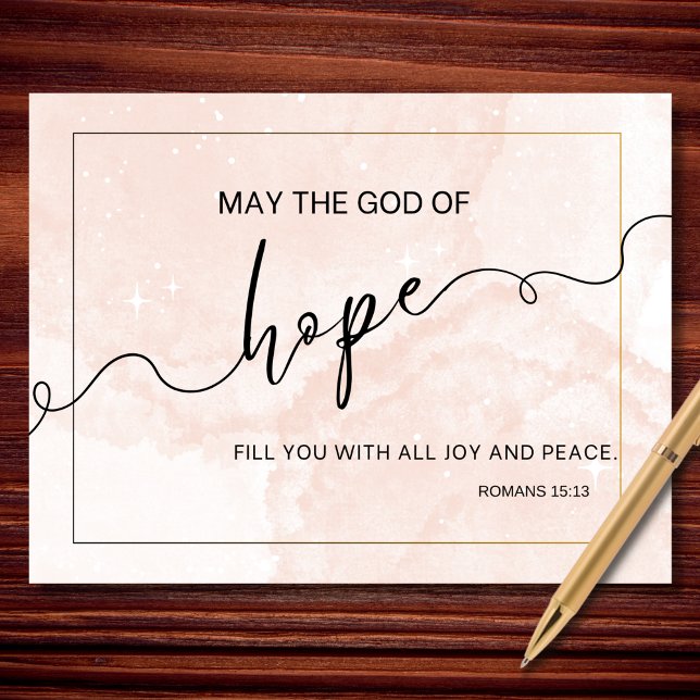 Hope-Filled Blessings – Romans 15 13 Scripture  Postcard (Creator Uploaded)
