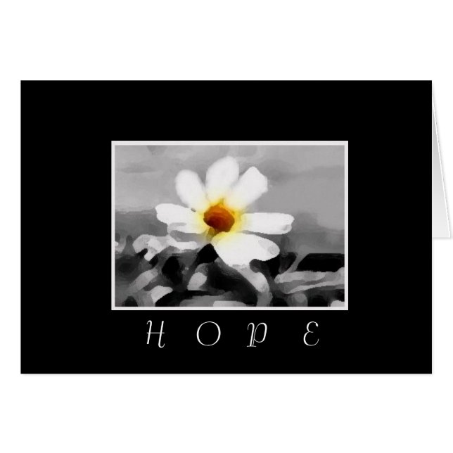 Hope floral card (Front Horizontal)