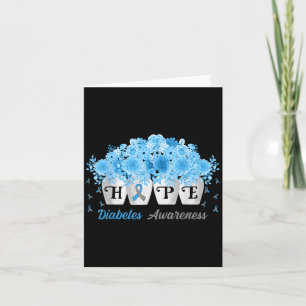 Hope Flowers Bottles Type 1 Diabetes Awareness Day Card