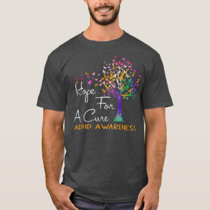 Hope For A Cure ADHD Awareness Tree Ribbon T-Shirt